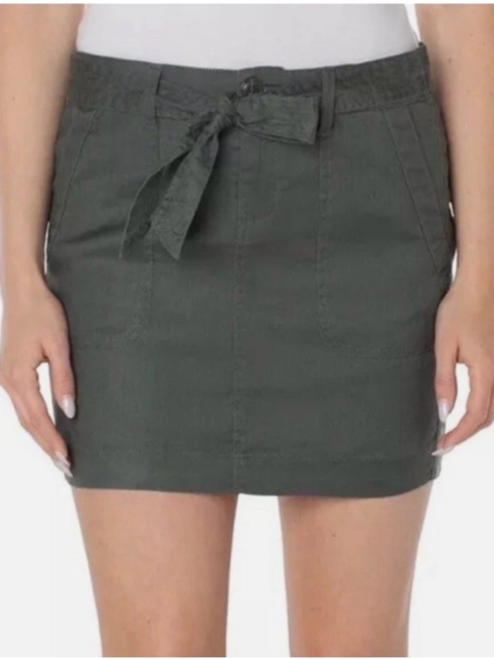 NWT Liverpool fennel green utility skirt Petite 0/25